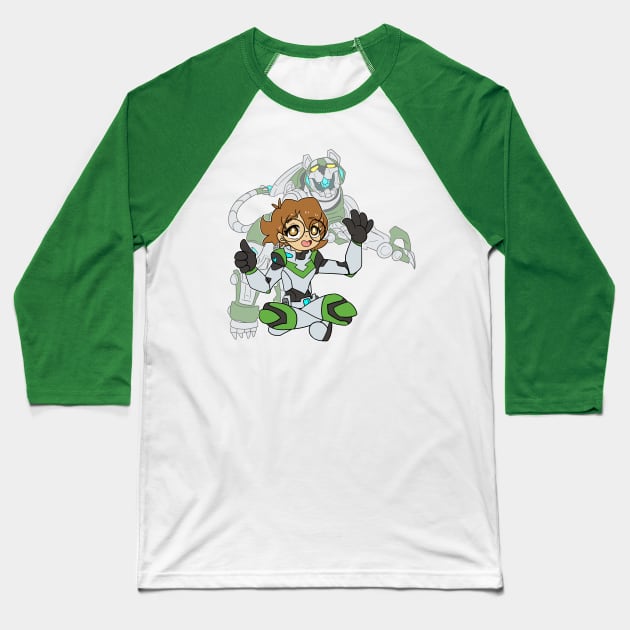 Voltron Green Lion Pidge Baseball T-Shirt by kelsmister